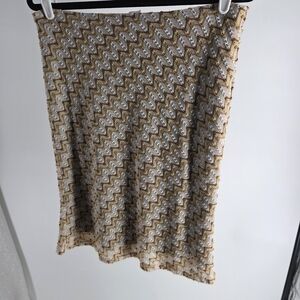 Lani Y2K Zig Zag Wavy Chevron Geometric Boho Knit Skirt 90s Vintage